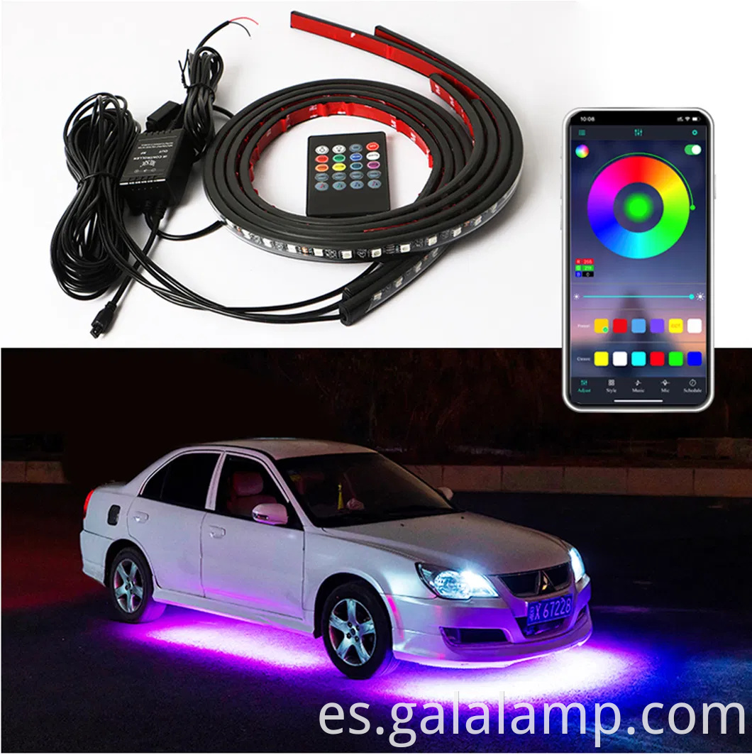 Luces LED vibrantes controladas por aplicaciones para personalización automotriz